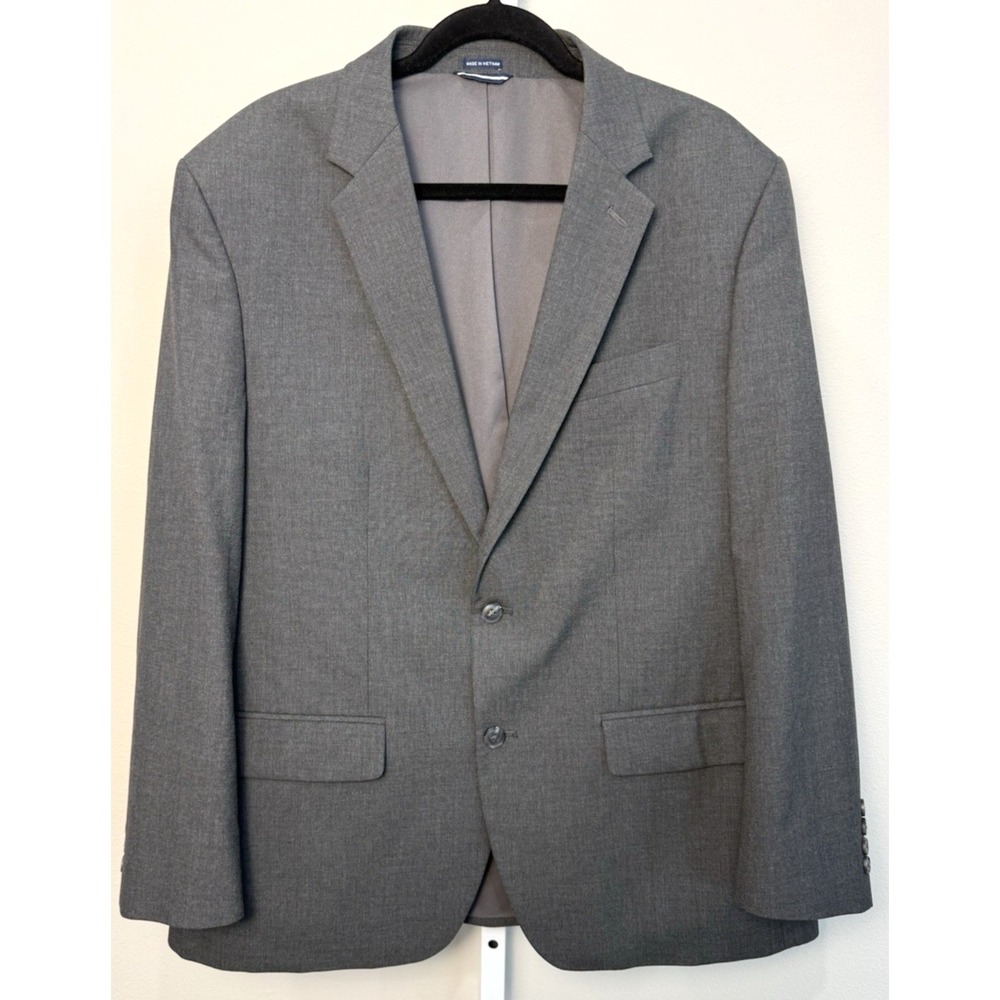 Saddlebred Motion Stretch Blazer Men's 46R Gray 2 button Sport Coat